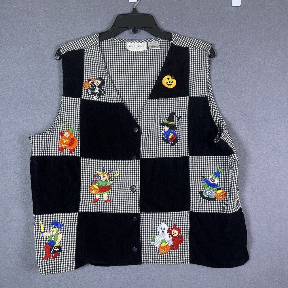 Lemon Grass Halloween Womens Vest Size XL Ghost Clown Costumes Mummy